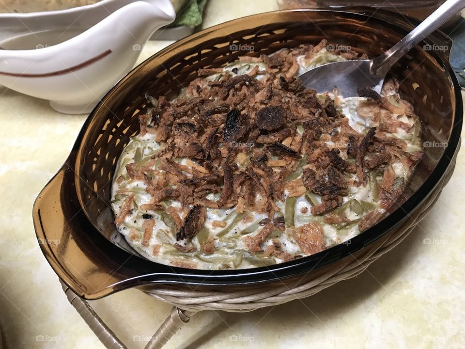 Home made green bean casserole