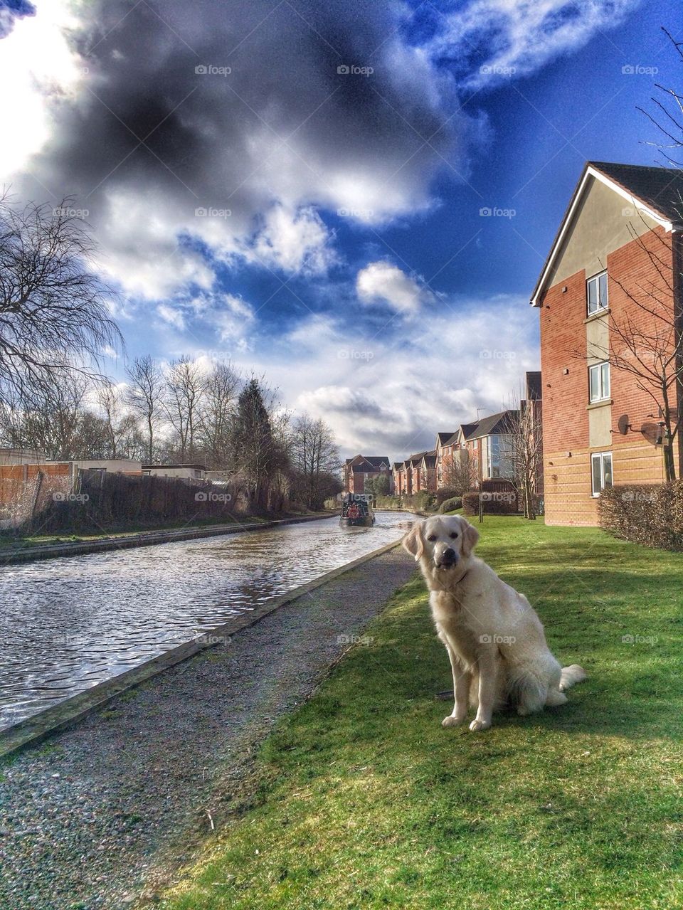 Zoe posing at the canal