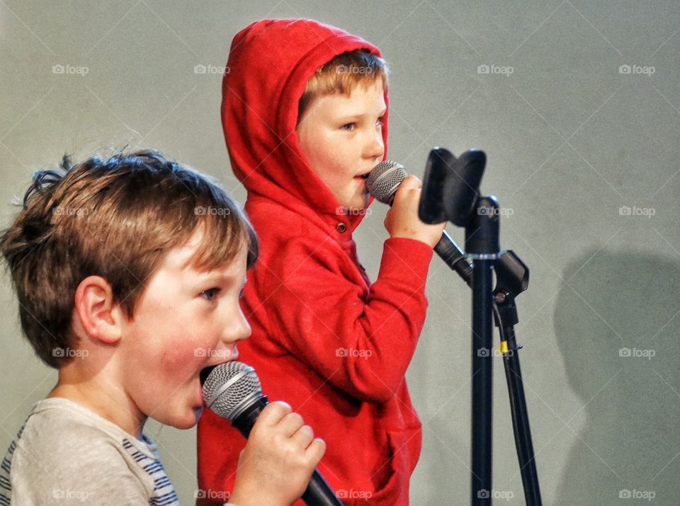 Brothers Singing A Duet