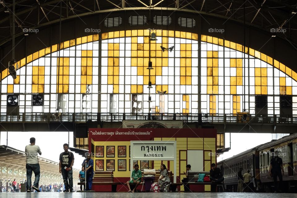 Thailand-Febuary 05 2019:Bangkok , Classic Central train sTation