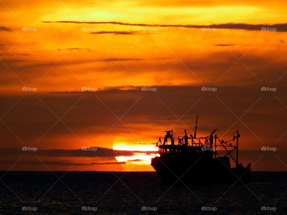 amazing sunset - Boat 