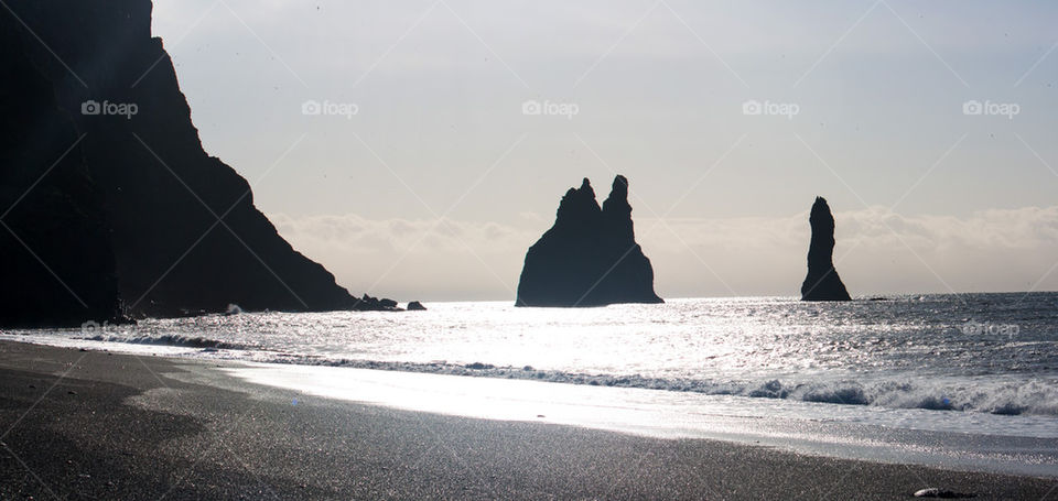 View of Reynisfjara beach