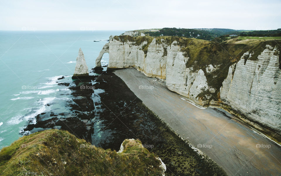 Moody landscape on the coast of France