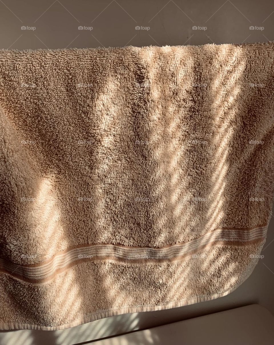 Morning light on towel