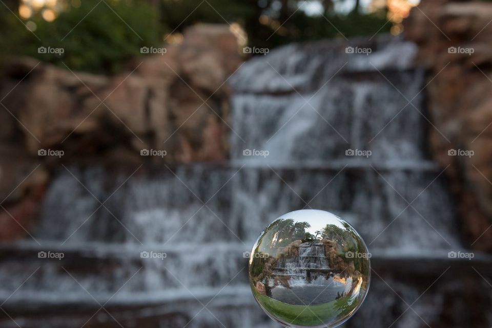 Viewed through a crystal ball. 