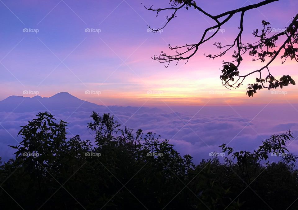 Beautiful shades of sky in the morning when the sunrise came out