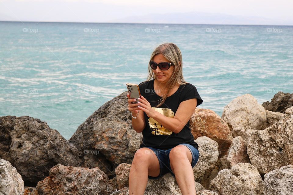 People on their phone