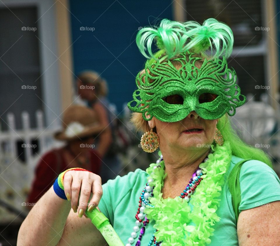 Costumed woman at festival