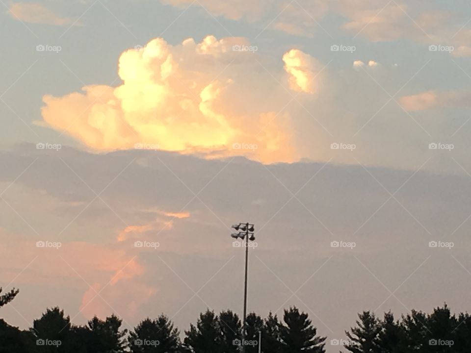 Thundercloud at dusk