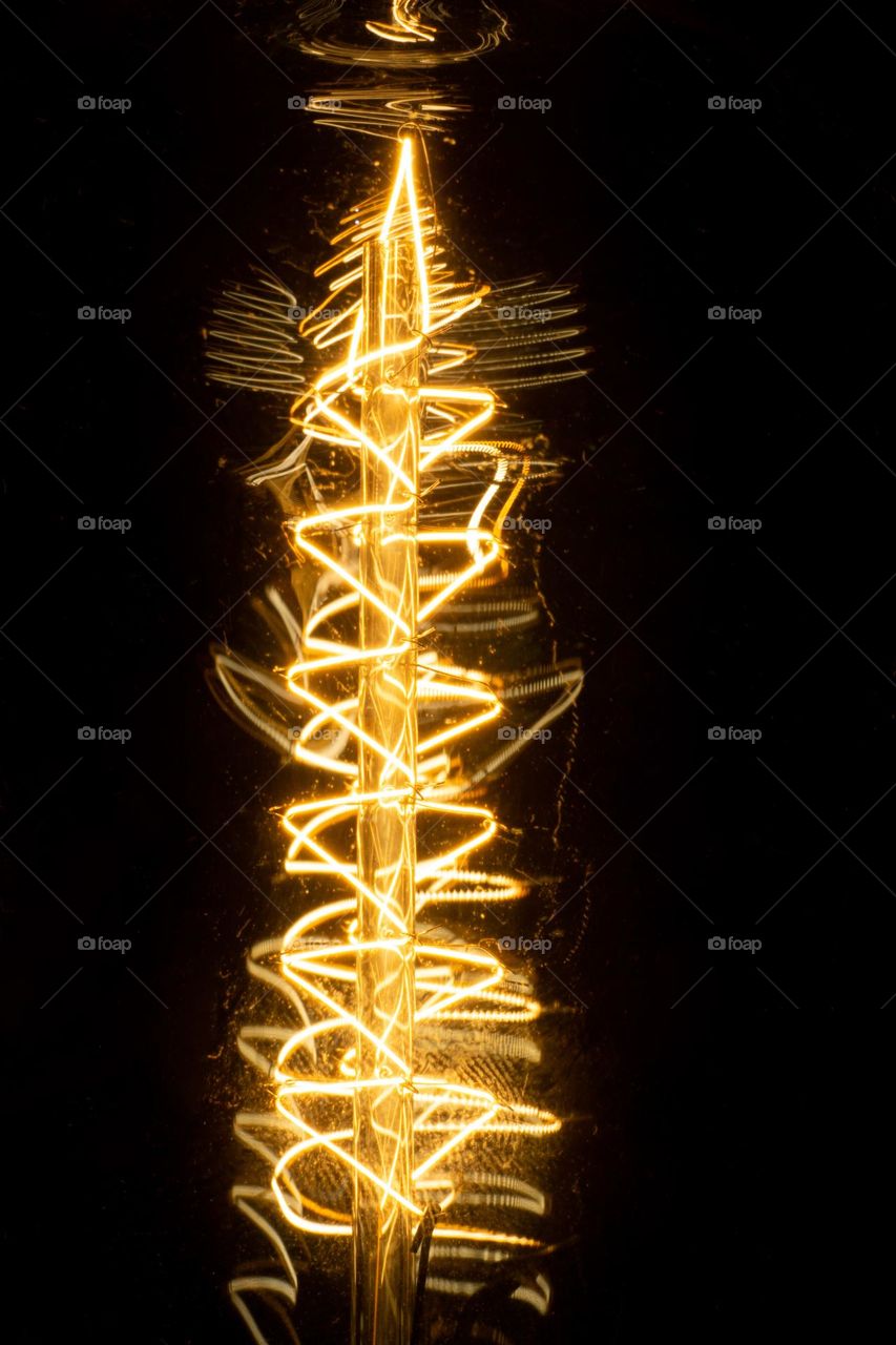 Edison light bulb macro