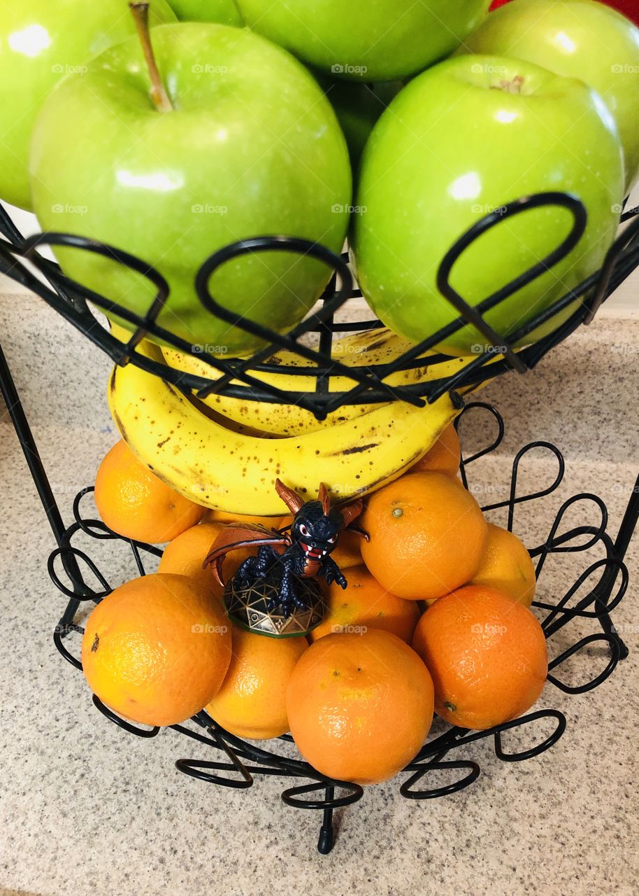 Fruits and toy