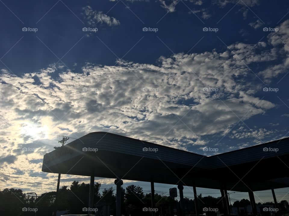 Beautiful clouds over speedway