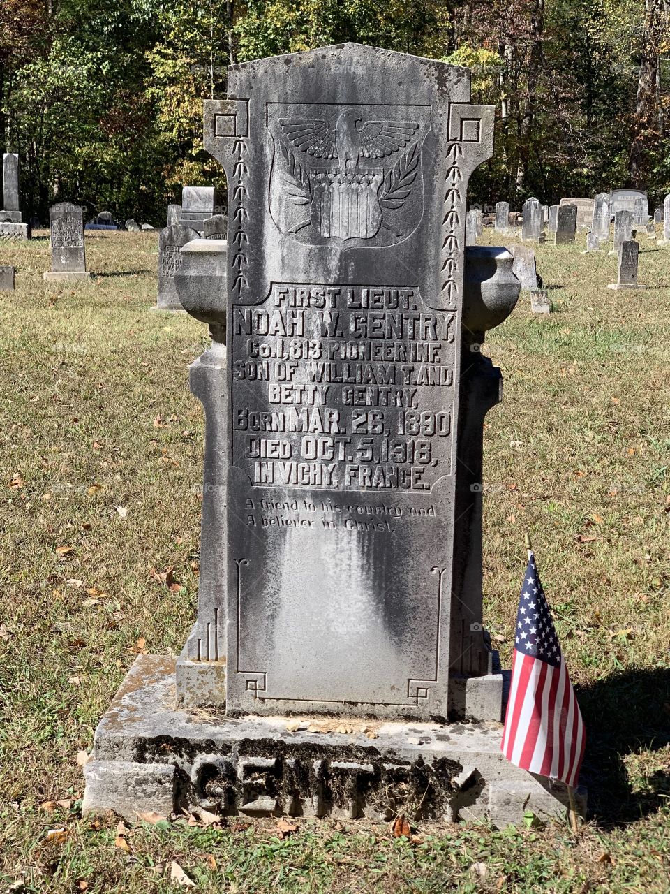 American veteran grave