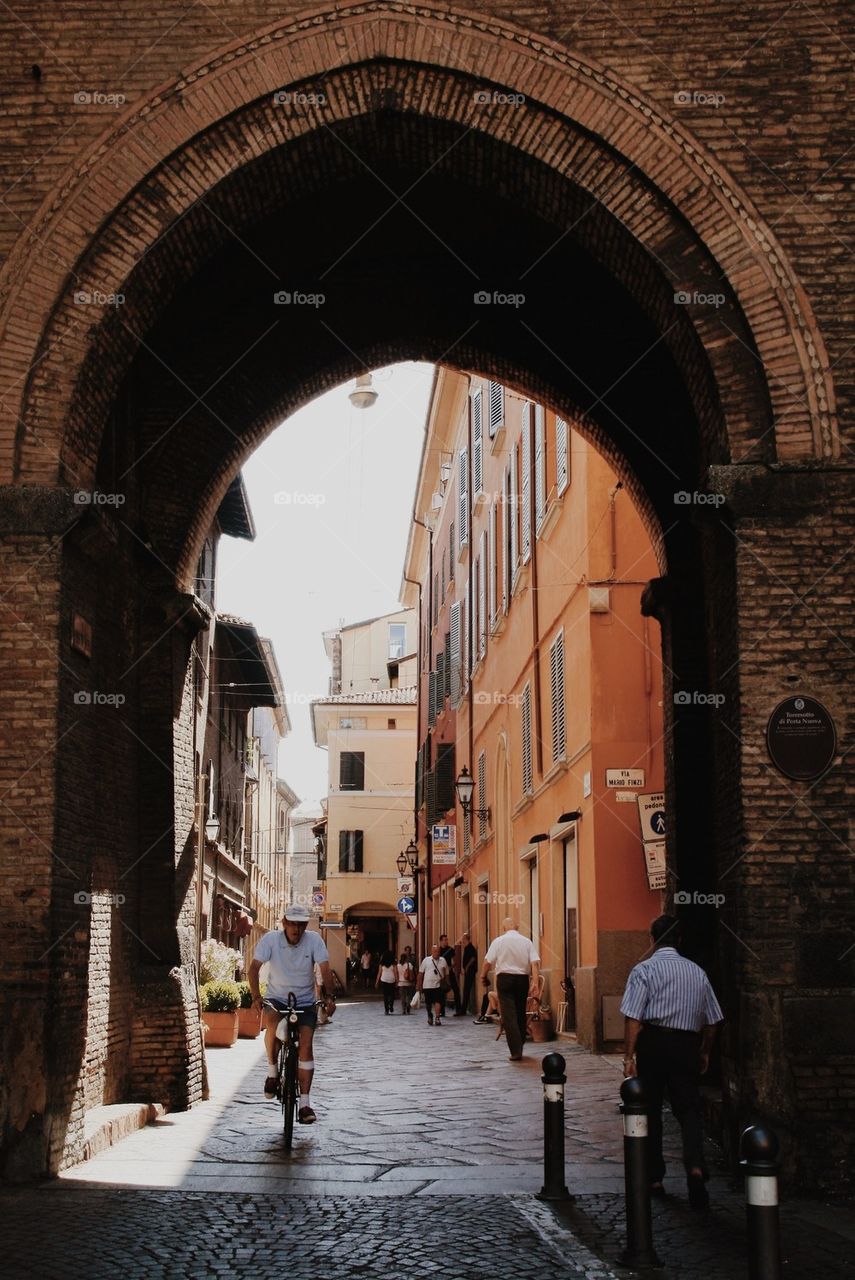 An archway in Bologna
