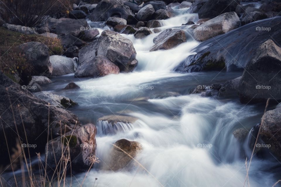 Cute water stream at Ushguli Georgia 