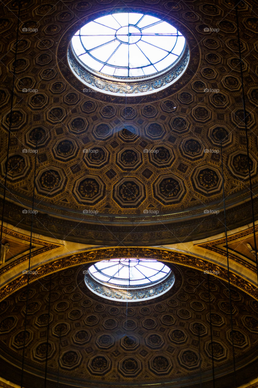 Ceiling of the Madeleine church in Paris 