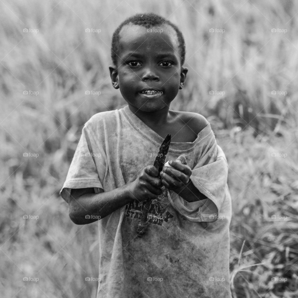 Portrait of an African boy