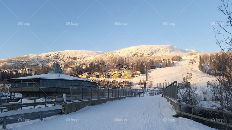 One slope in a Skiresort 