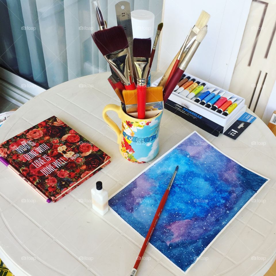 Small Artist Workspace and Tools