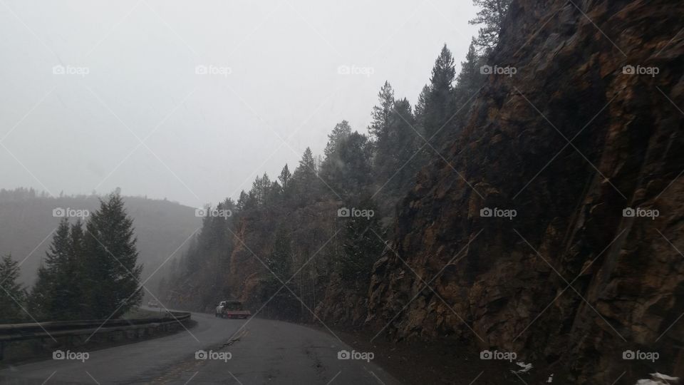 Mountain Pass in the rain, Southern Colorado
