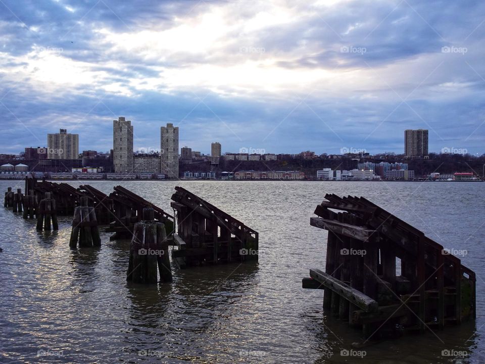 Boat dock area 72nd street Riverside Manhattan New York City 