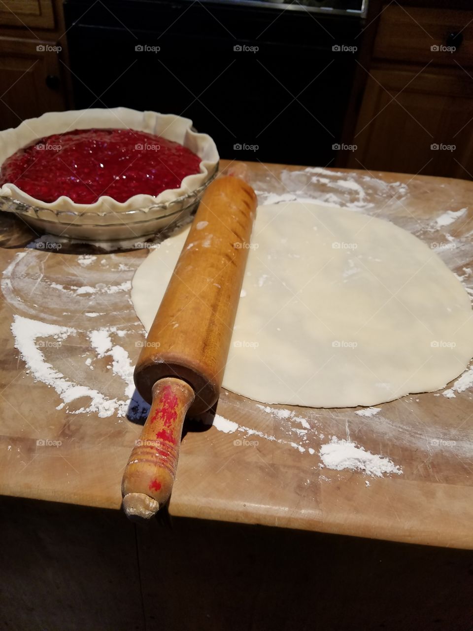 Raspberry Pie almost ready for baking.