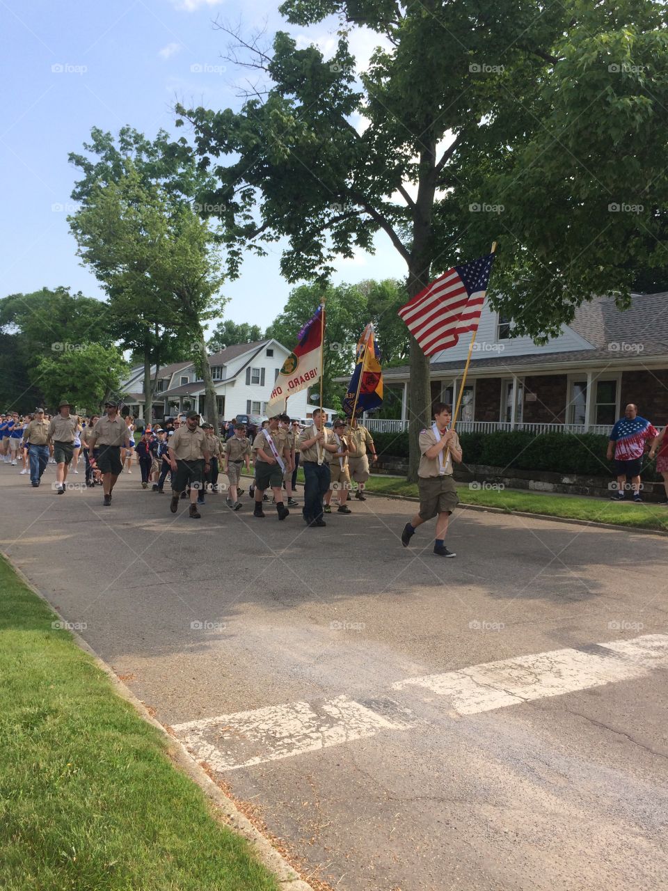 Another parade part, Boy Scouts An band behind them