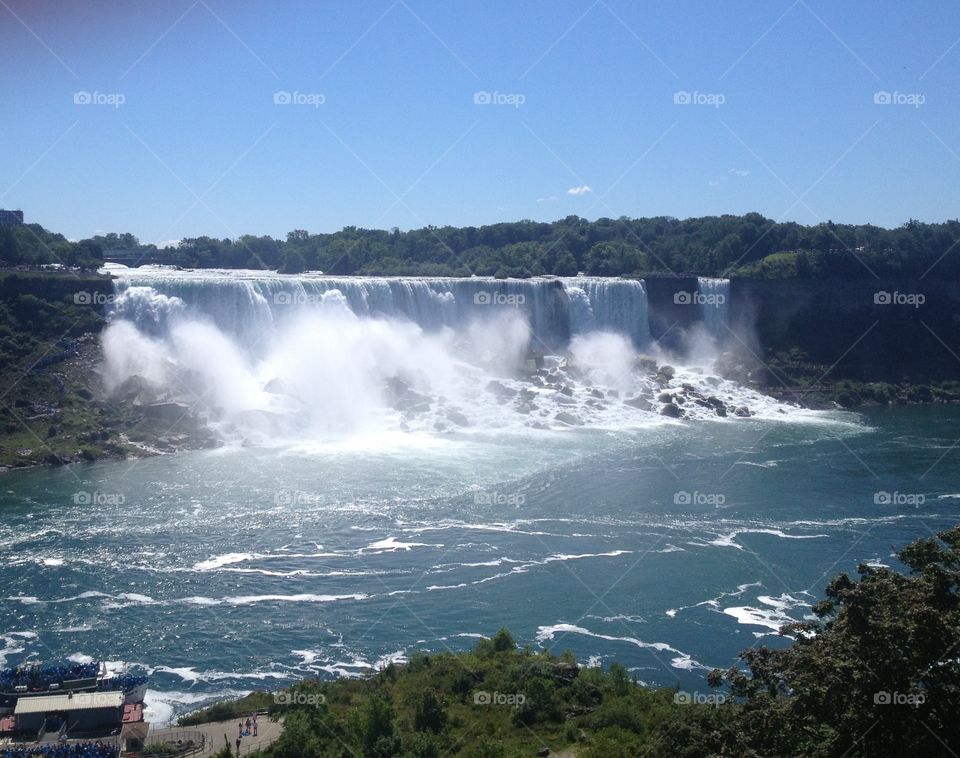 Water, No Person, Waterfall, Travel, Rainbow