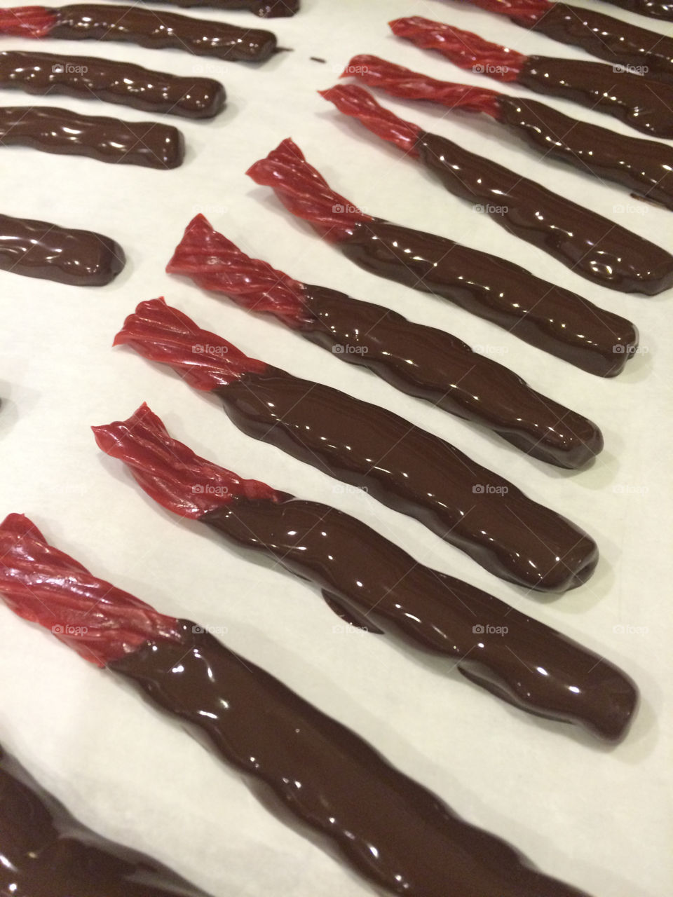 Chocolate dipped licorice  