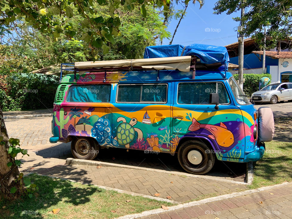 Pop Of colours . Volkswagen screen printed 