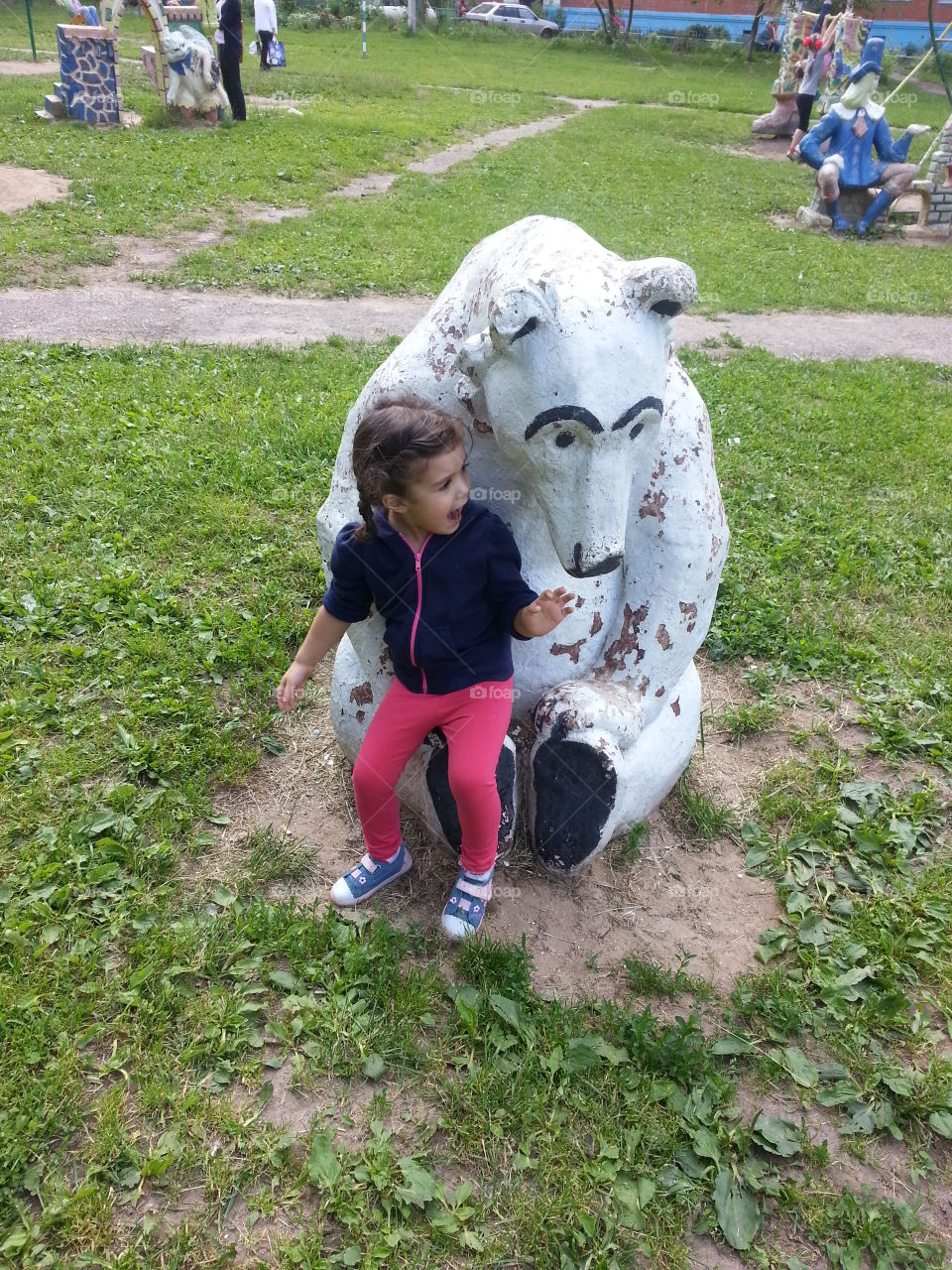 girl and bear