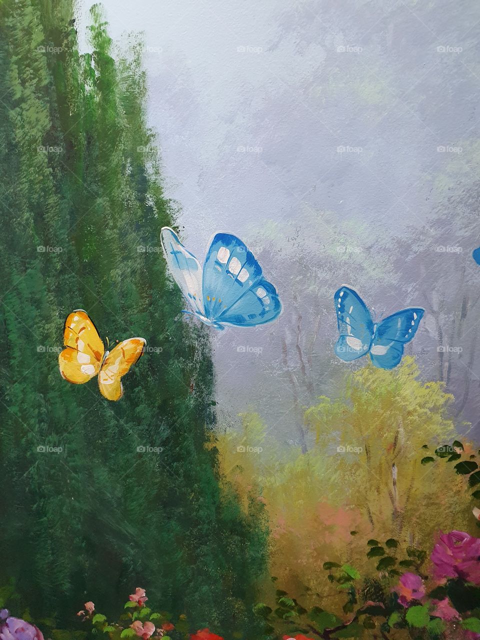 butterflies painting