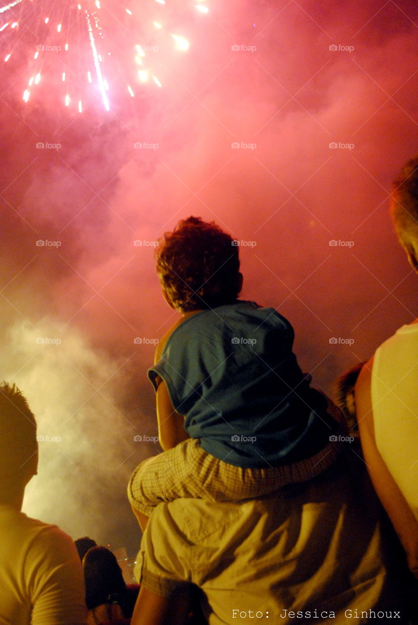 beautiful fireworks in Brazil