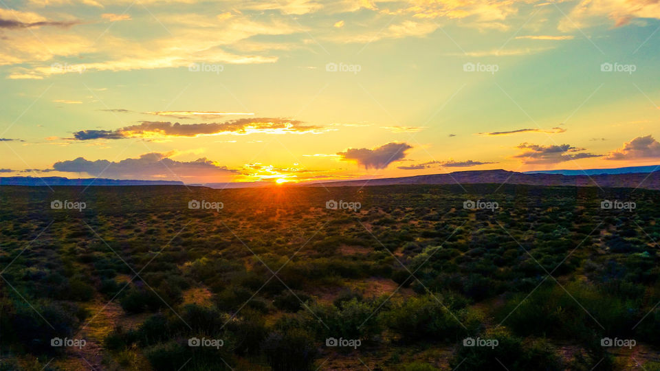 Sunset at the Coyote Gulch Trailhead in Escalante, UT