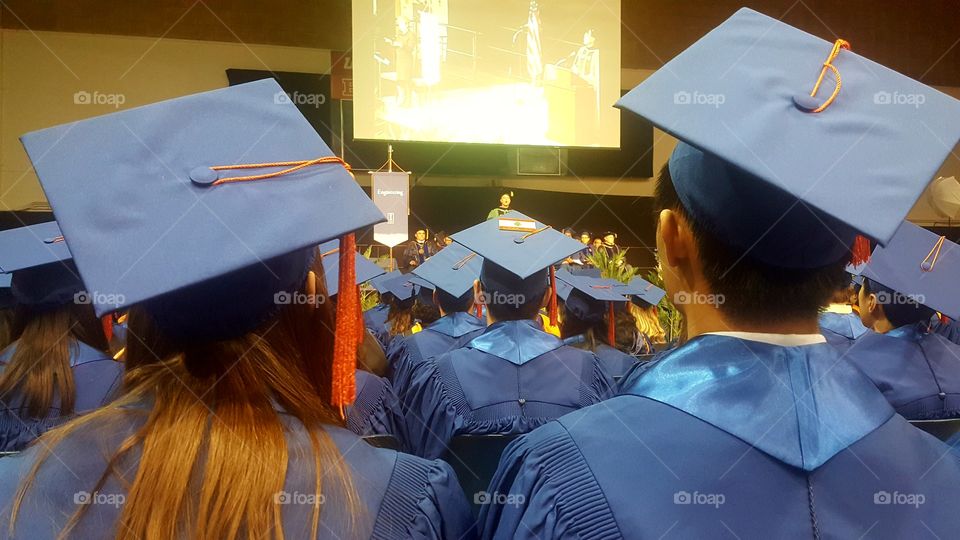 View from the Students at College Graduation