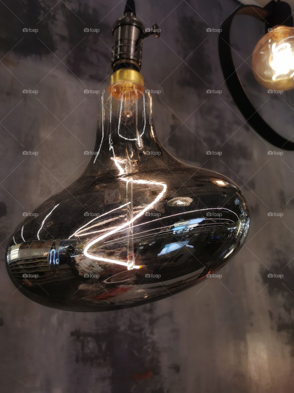 Circle ellipce Light lamp view dark