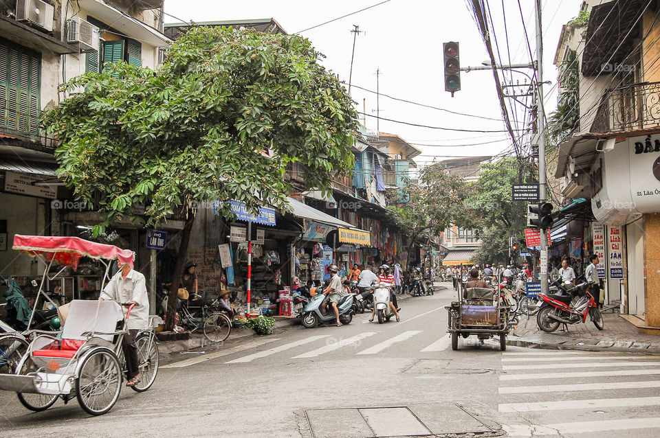 In the streets of Hanoi