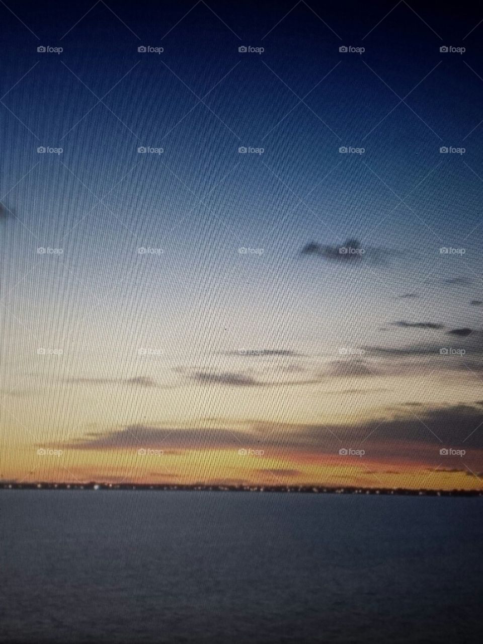 sunset over Melbourne Florida