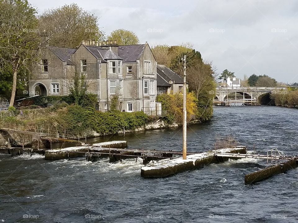 Rush of water in Galway Ireland