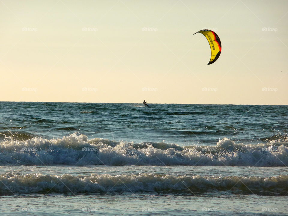 Kite Surfing in the North Sea
