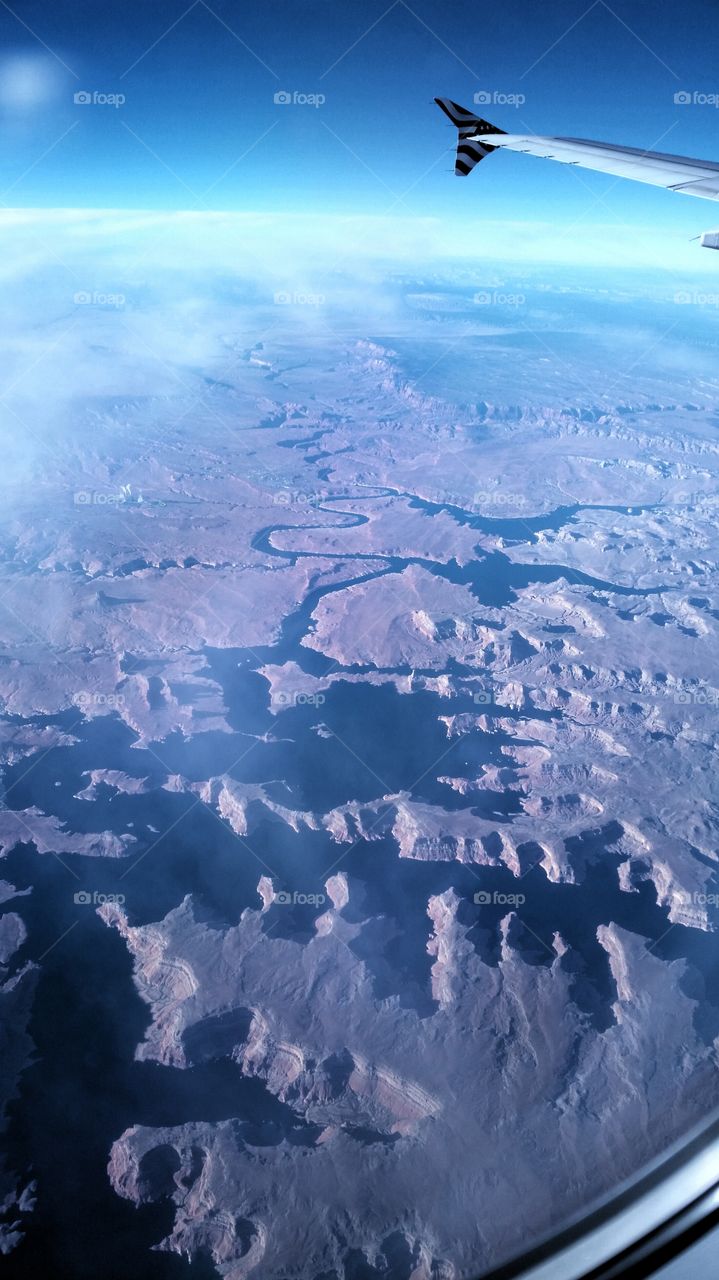 Grand Canyon 30,000 feet. Taken from a plane