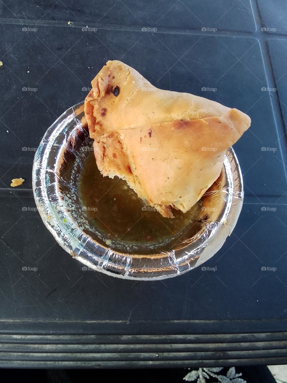 #Samosa with green chatni