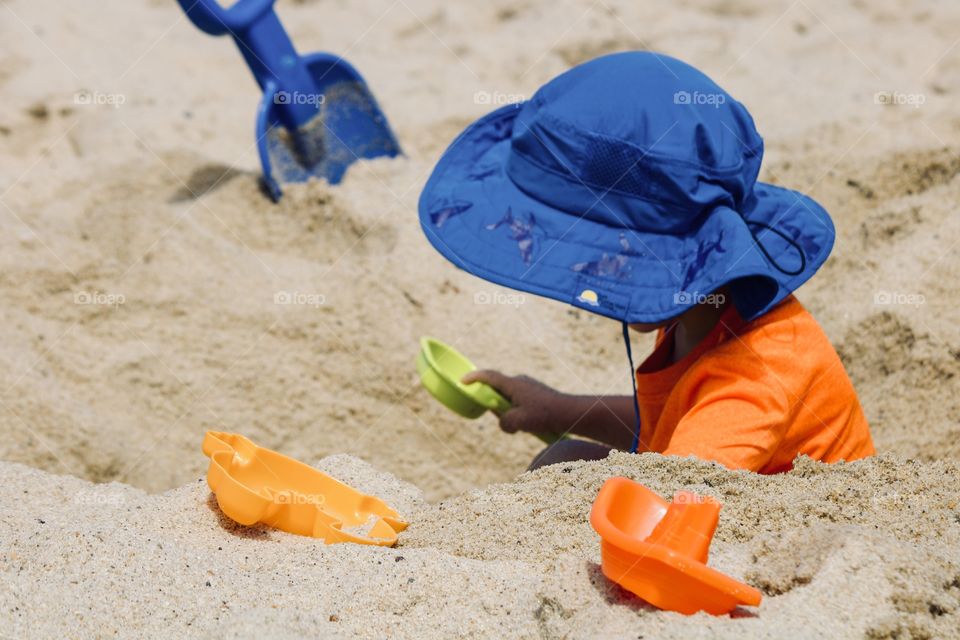 Playing in the sand