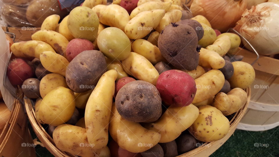 Colorful potatoes