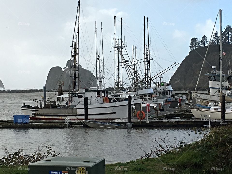 Boats docked in Forks, Washington 
