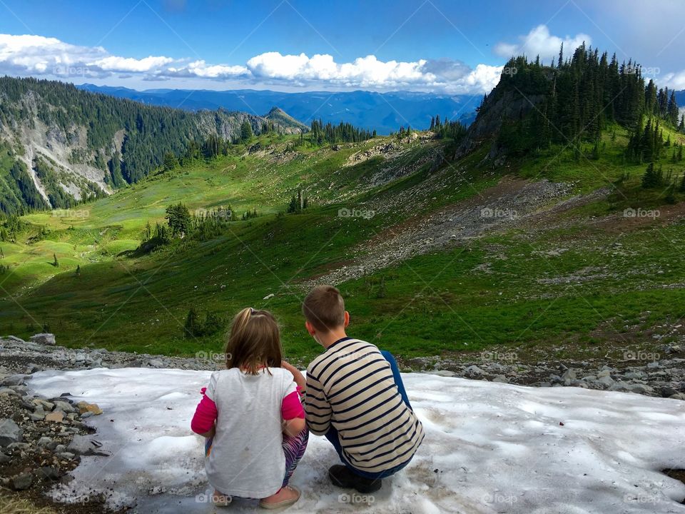 Kids on Mount Rainier 