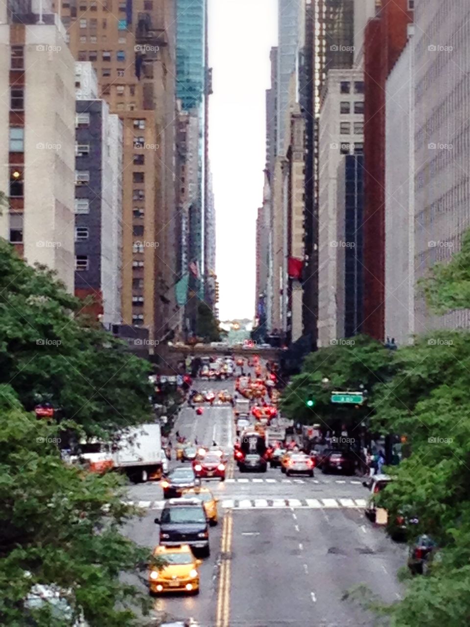 Traffic in New York. MANHATTAN