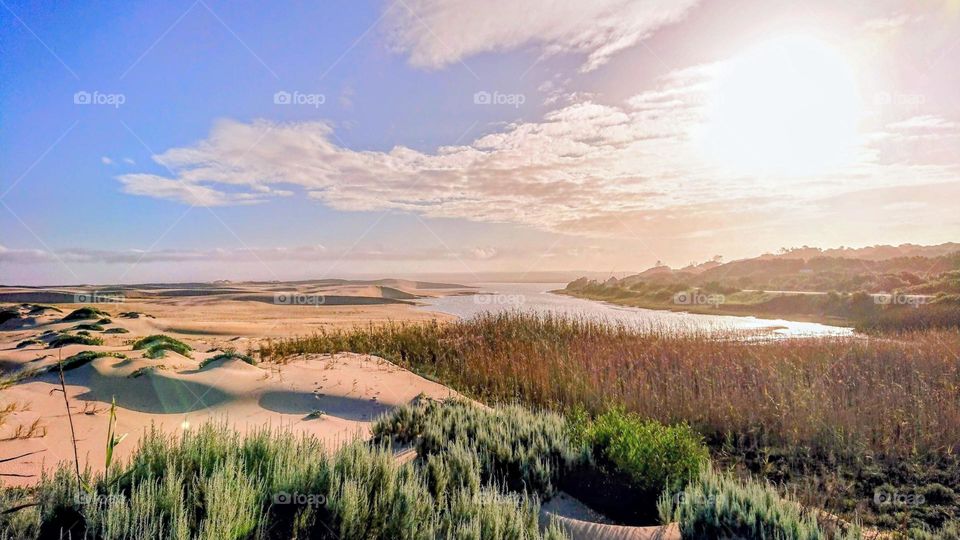 Beautiful Sunset on Gamtoos River Mouth, South Africa