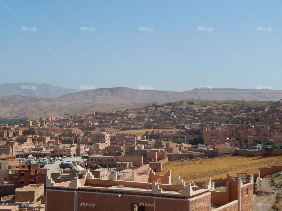 A small town in Morocco in the desert 
