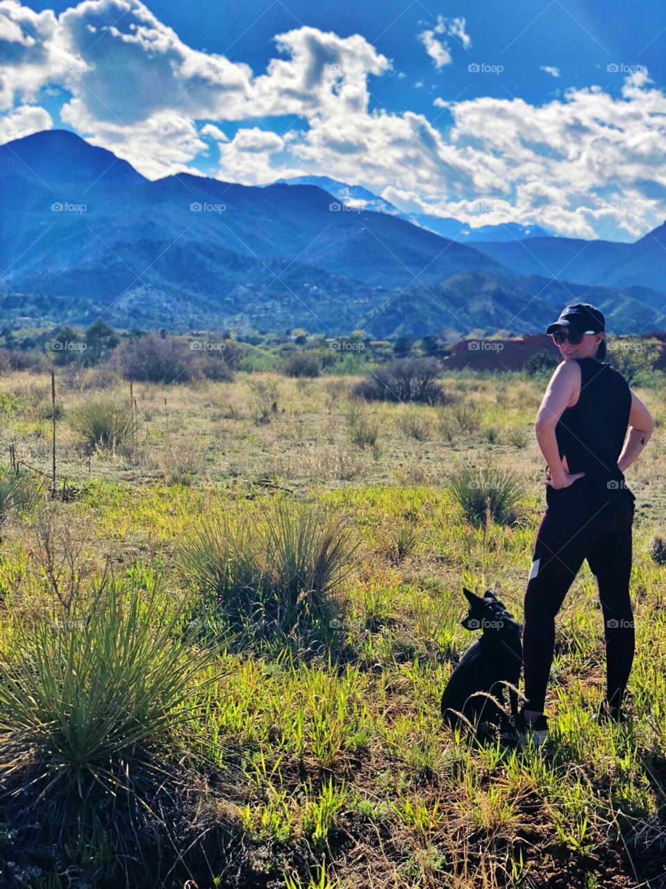 The dog and I in the Rockies 